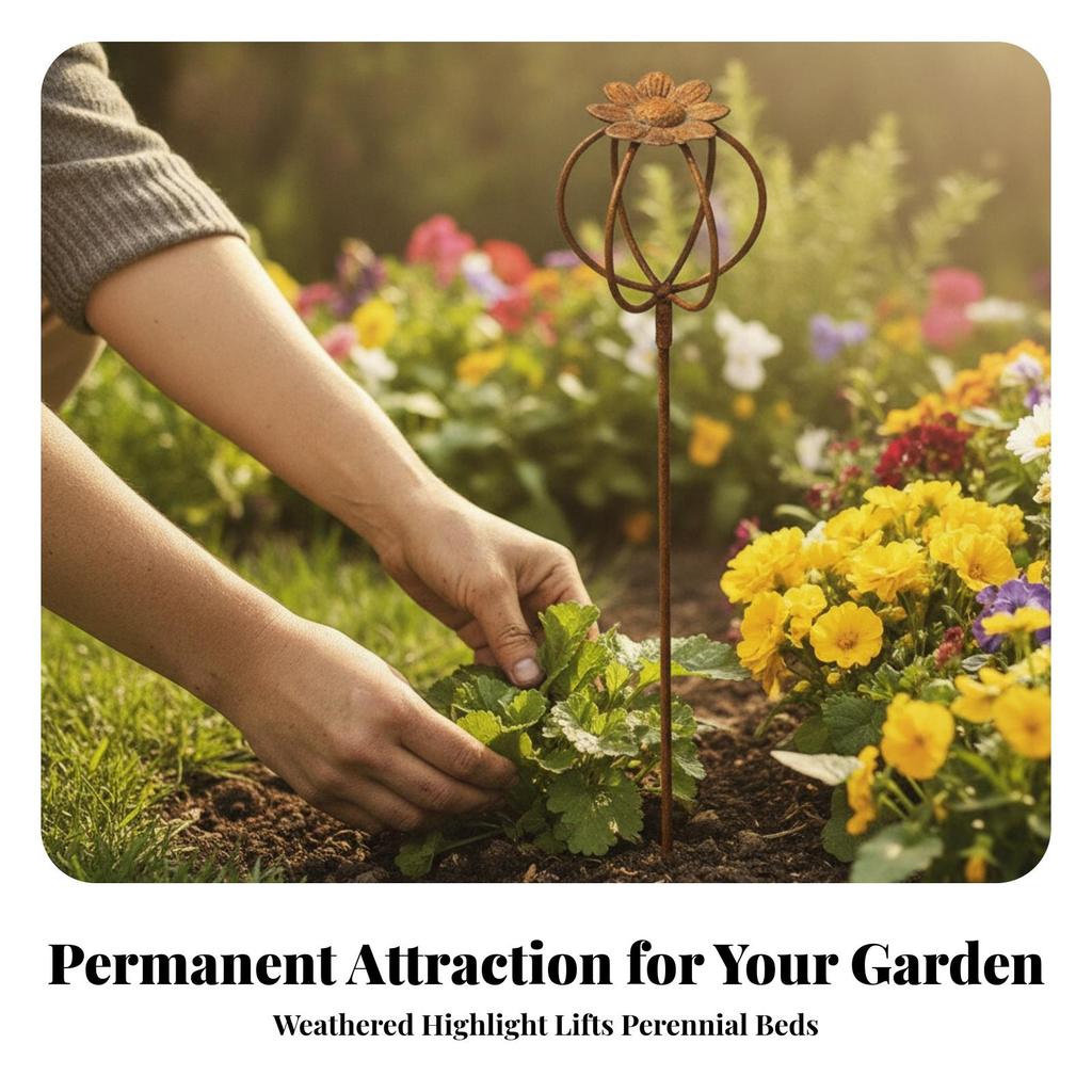 Garden Stake with Flower Top Elegant Plant Support Stakes Easy To Install