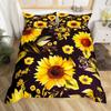 Sunflower Duvet Cover Twin Queen Yellow Flowers Bedding Set Botanical Floral Quilt Cover Garden Bloom Bedding with 2 Pillowcase