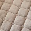 Winter Flannel Solid Color Square Sofa Cover with Plush Cushion Pad One Piece Set for Cozy Home Decor