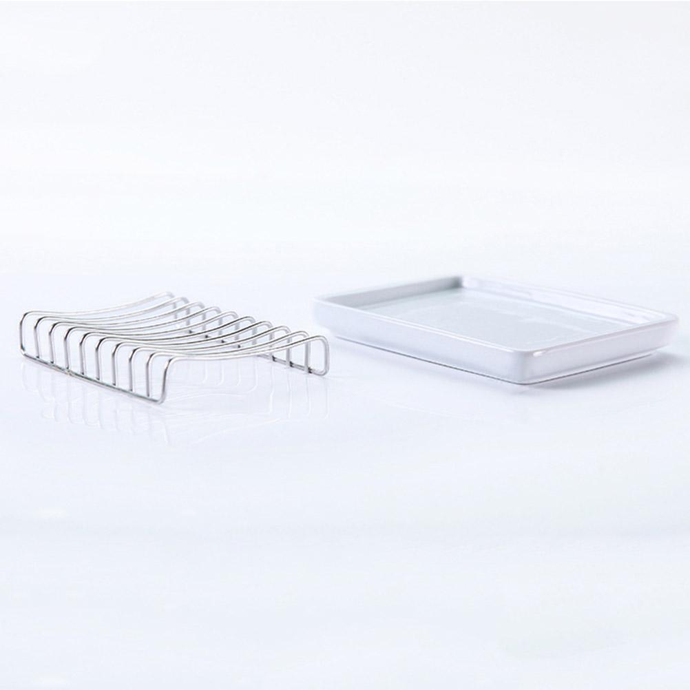 Drainable Stainless Steel Soap Rack Household Steel Soap Holder Creative Soap Dish Container Portable Soap Dishes Box