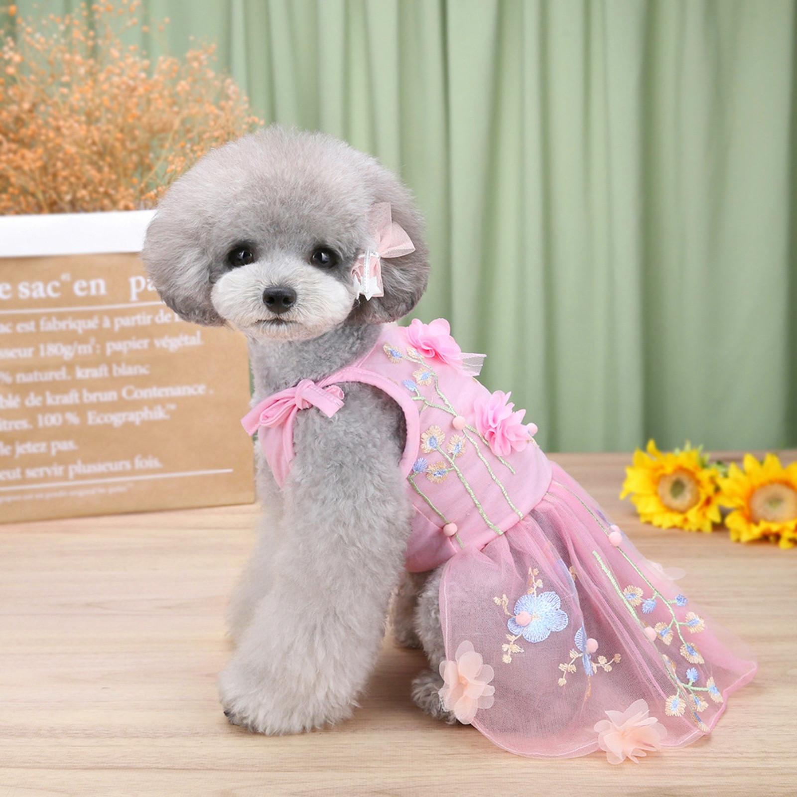 

Dog dress lace sling skirt three dimensional Princess Dress dress XXL чёрный