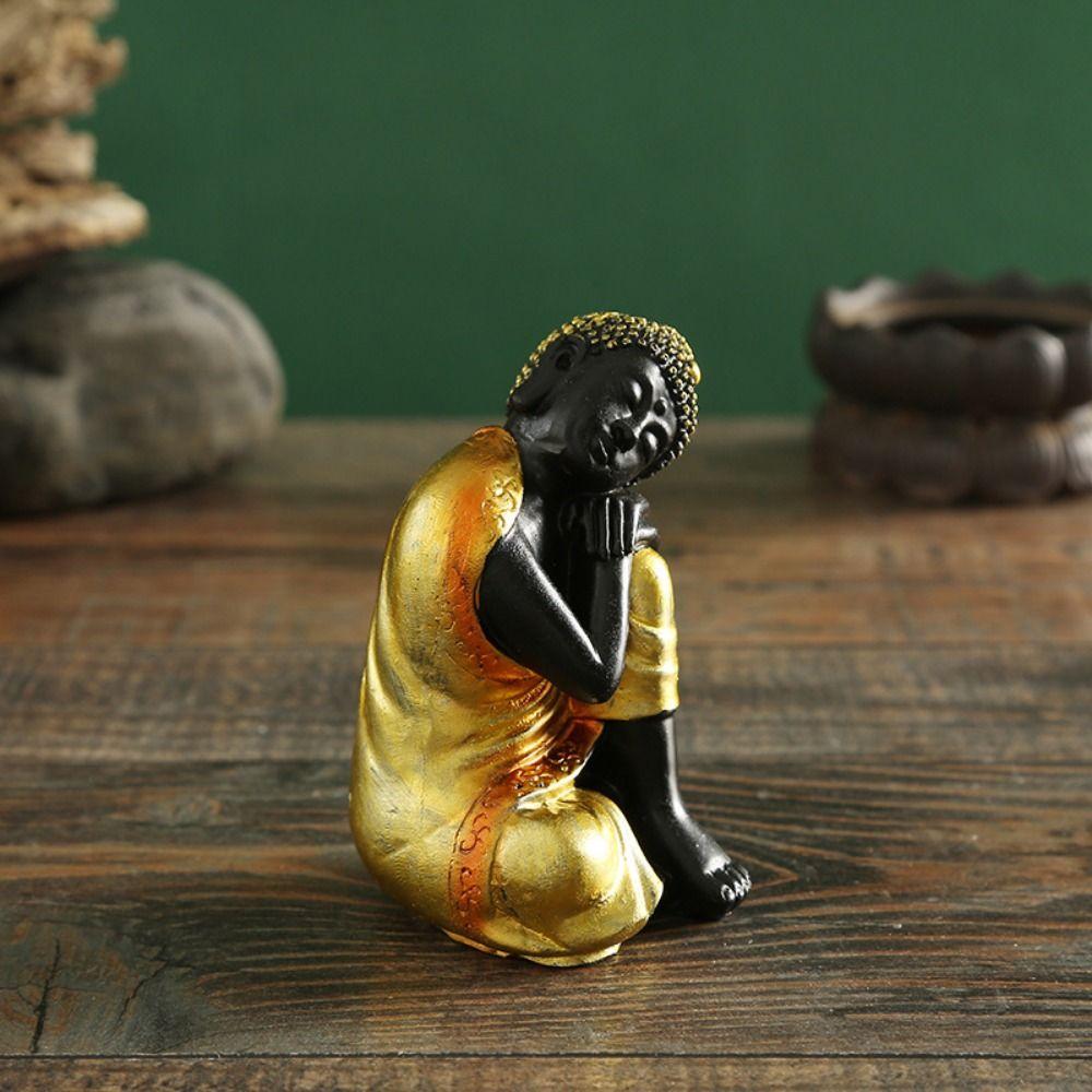 

Антиоксидантная буддийская фигурка, легко моющаяся, маленькие монахи, украшения для дома Style B