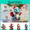 Christmas Dragon Car Hanging Decor Acrylic Material Cartoon Style 5 Color Variations Automotive Interior Accessory