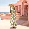 Sleeveless Flowy Beach Maxi Dress,Fresh Lightweight Casual Vacation Dress Flattering Versatile for Travel Photos