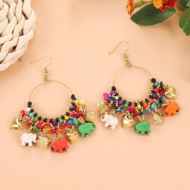 Original Design Siam Secret Earrings Vacation Niche Personality Elephant Earrings Women's Earrings