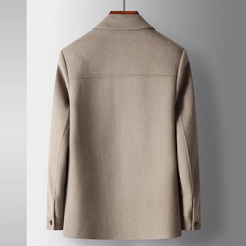 Осенне-зимняя двусторонняя шерстяная рубашка ручной работы — фото 3