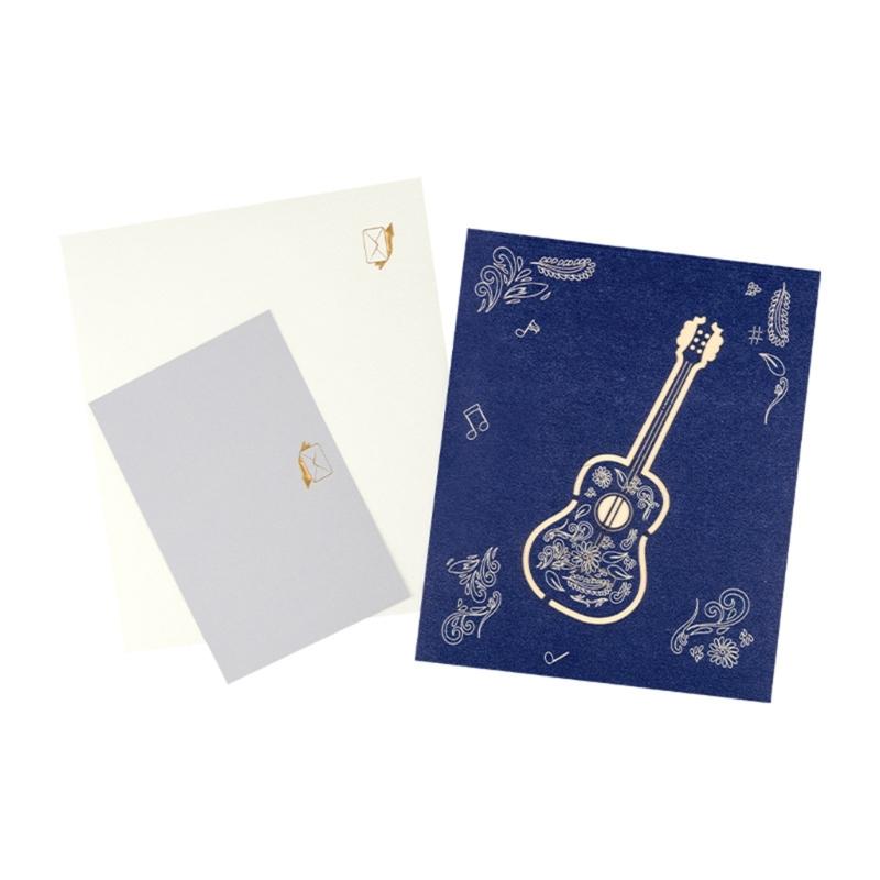 Handcrafted 3D Popup Guitar Card With Realistic Design Perfect Birthday Present For Home Decors Collectible
