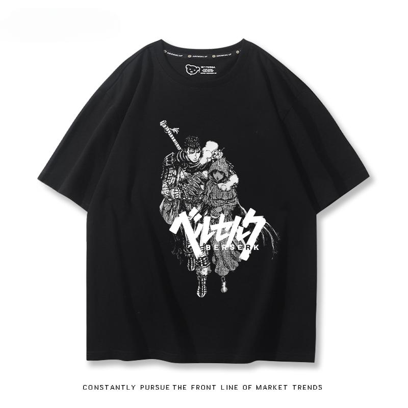 Berserk anime potisk osobnosti 100% bavlna tričko léto venkovní ležérní pohodlný trend street pánské oblečení