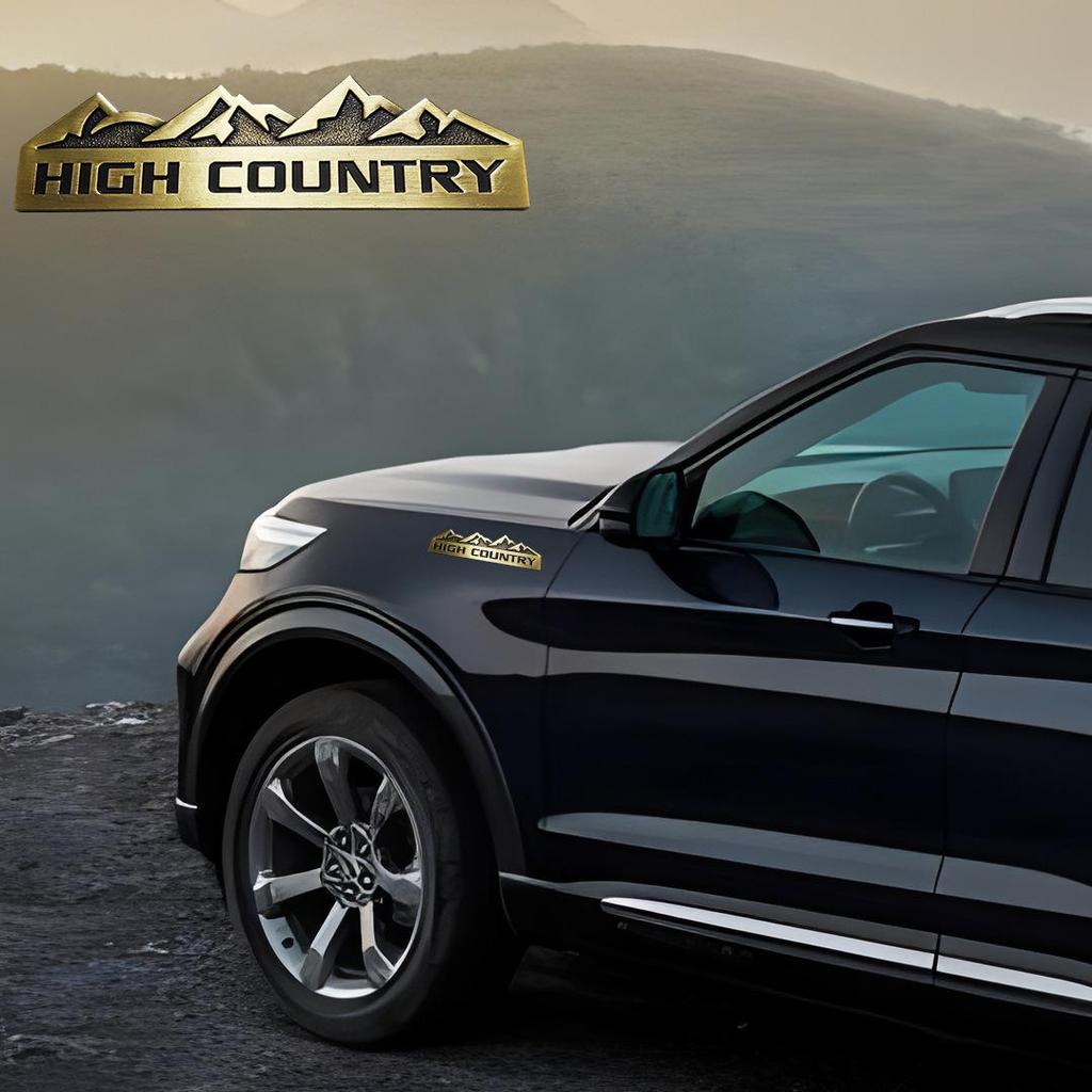 Emblema Auto High Country per Chevrolet, Jeep, Dodge, Ford - Adesivo Montagna Innevata
