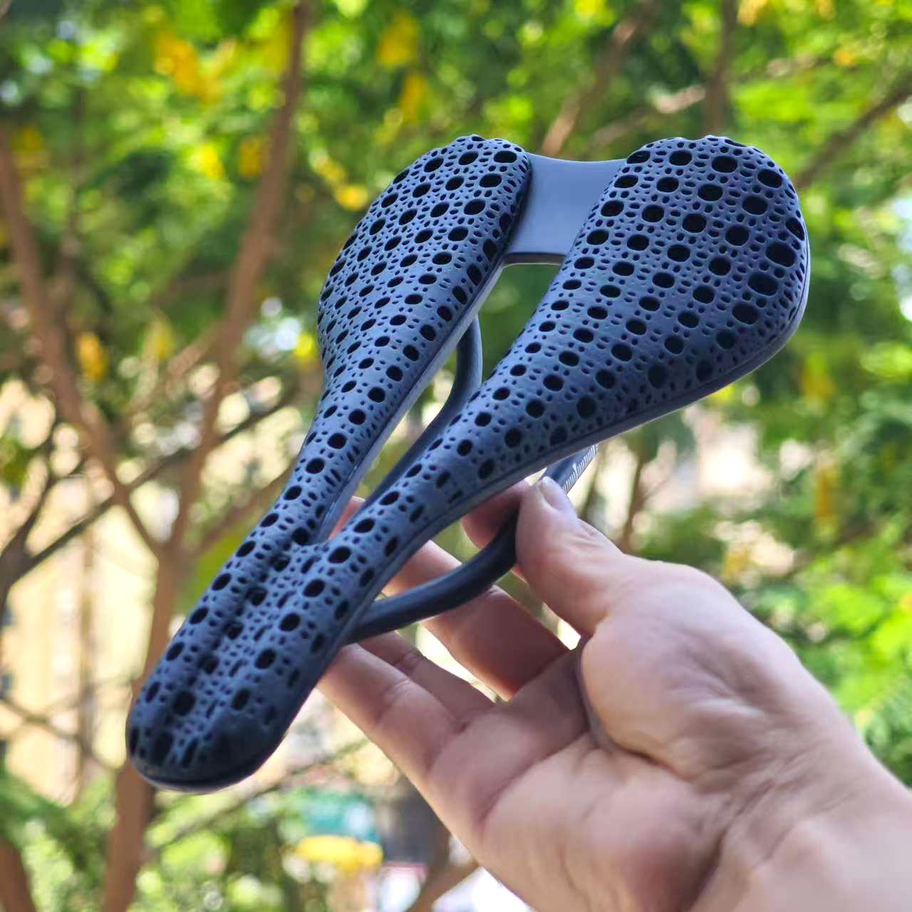 GOLDIX NEW 3D Printing Bicycle Carbon Saddle Ultra Light Highway MTB Racing Saddle Bicycle Cushion Bicycle Seat Accessories