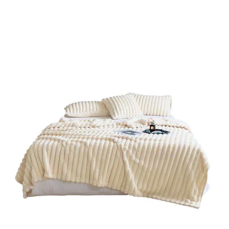 Light Luxury Rabbit Plush Blanket Sofa Blanket Casual Blanket Autumn and Winter Bedroom Thickened Warm Cover Blanket Air Conditioning Blanket Nap
