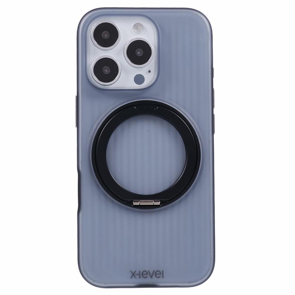 X-LEVEL For iPhone 16 Pro Case Rotating Magnetic Kickstand PC+TPU Phone Cover