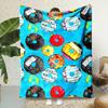 Sweet Donut Print Throw Blanket  Reversible Flannel for AllSeason Comfort Snack Lover Gifts  Cozy Indulgence