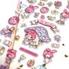 Cute Sanrio 3D Crystal Stickers Aesthetic Cartoon Decoration Decals Pochacco Cinnamoroll My Melody Kuromi Relief Sticker