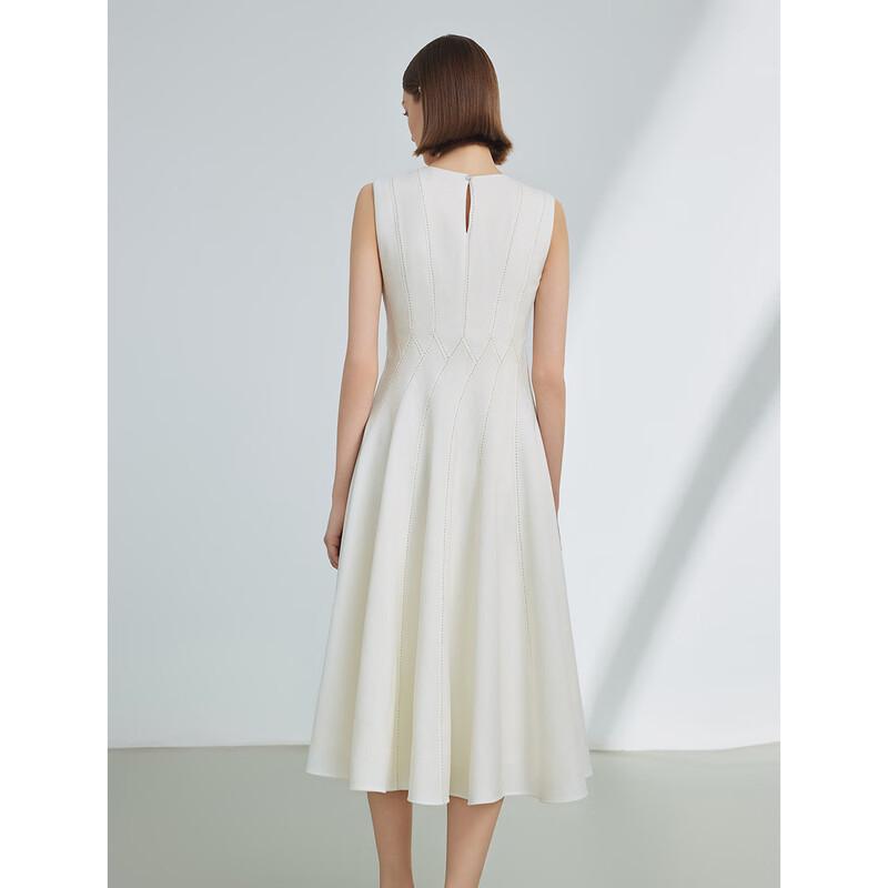 LANGZI French Elegant Sleeveless A-Line Midi Dress
