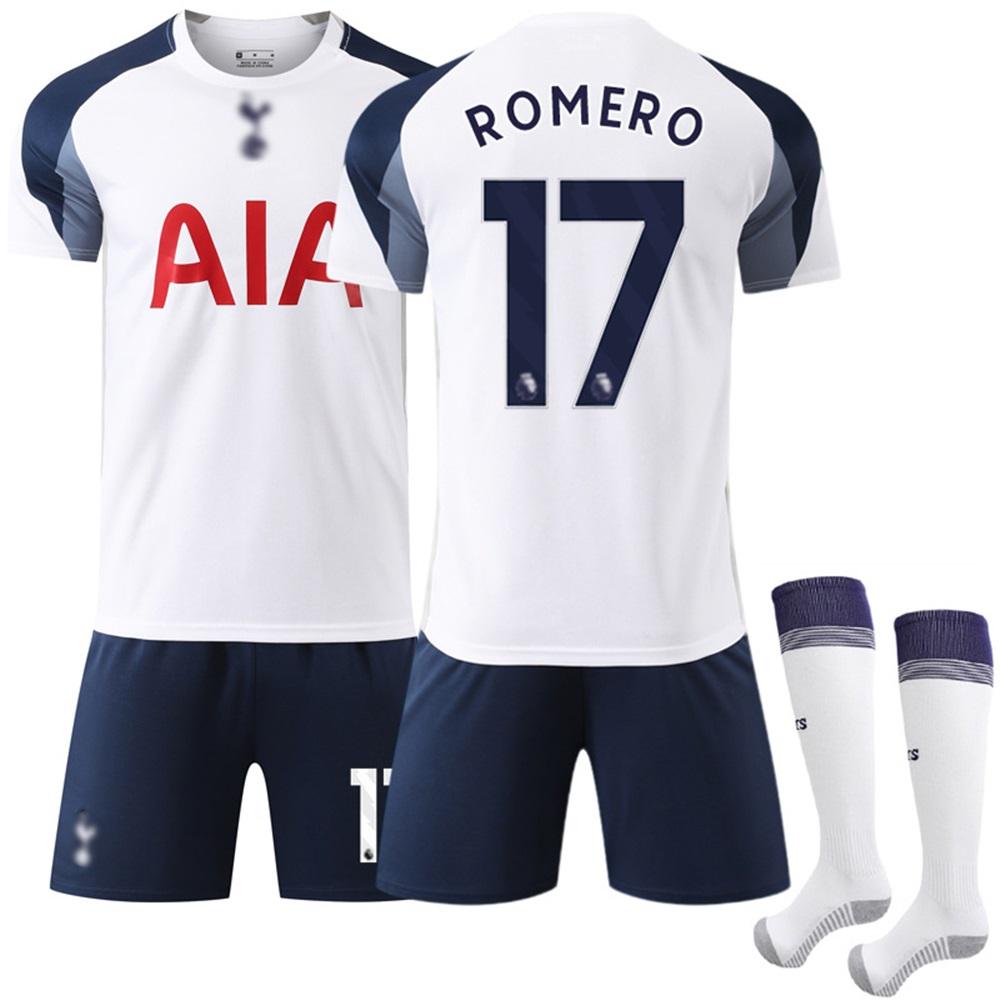 

2025-26 Tottenham Hotspur Home #17 ROMERO Sport Training Jersey Set with Socks Teens Kids Adults Football Kits 16
