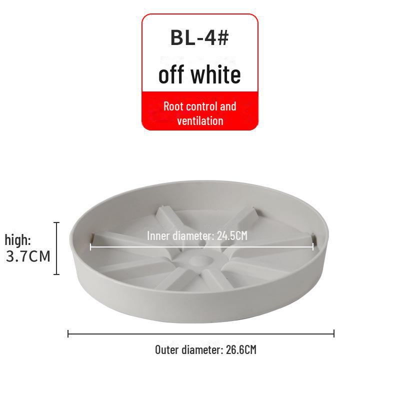 Round Thickened Plastic Flower Pot Tray - Breathable, Anti-Root Rot Base for Gardening.