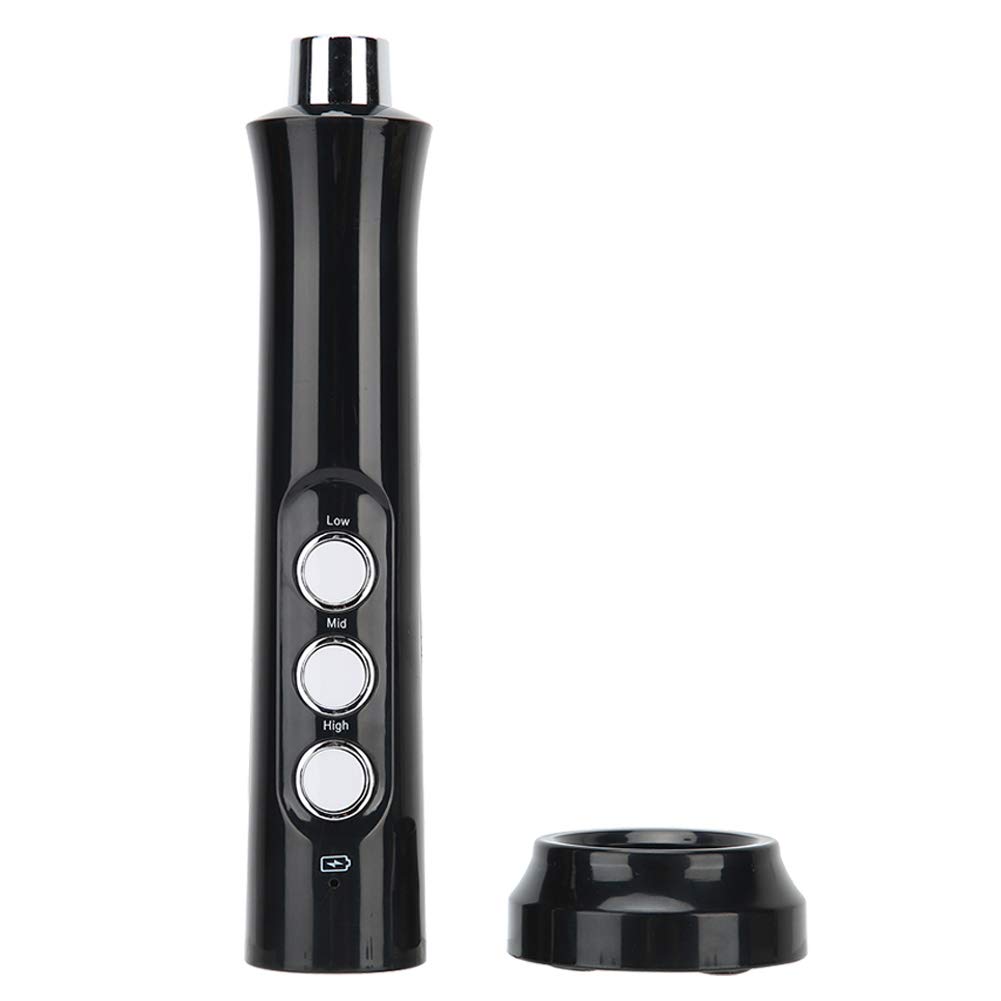 Electric Milk Frother Handheld Automatic Egg Beater USB Charging Compact Whipped Topping Mixer Black
