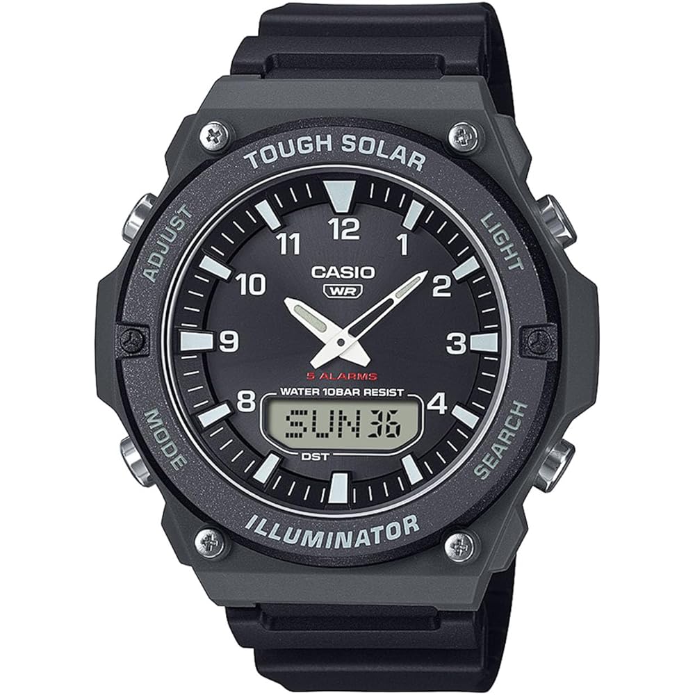 Casio Collection Tough Solar AQ-S820W-1AJF Men s Watch Black Analog Digital 100m Water Resistant