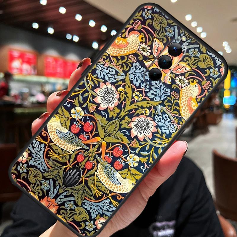 William Morris Strawberry Thief Case For ZTE Nubia Red Magic 10S 10 8 9 8S 9S 11 Pro Plus 10 Air 5G 6R 6 7 6S 7S Pro Cover