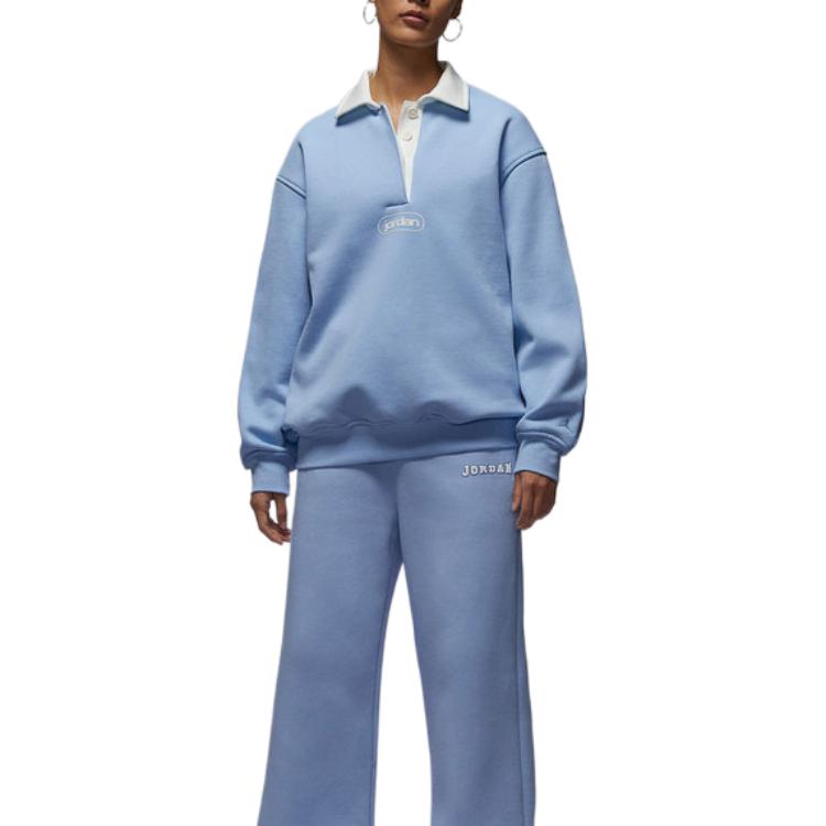 Jordan Polo Neck Knitted Pullover Long Sleeve Sweatshirt Women Sweatshirt IF0997-422