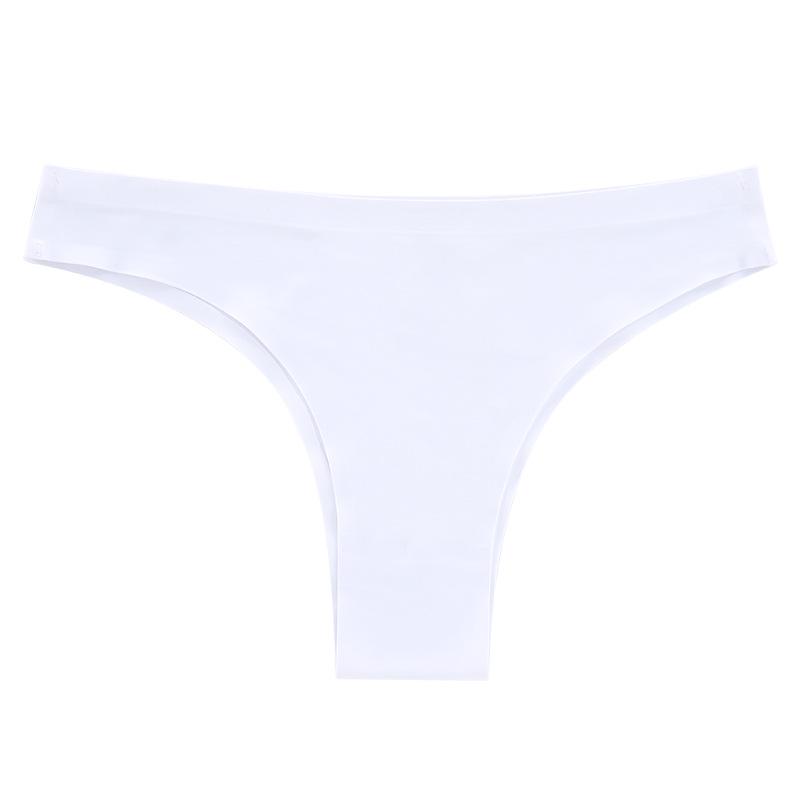 Brazilian Ice Silk Thong: Women's Seamless T-Back Underwear, Sexy Plus Size, Sports Style