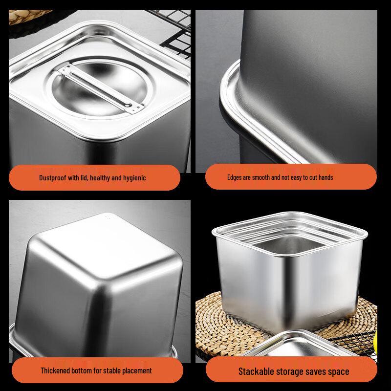 Stainless Steel Square Condiment Pot