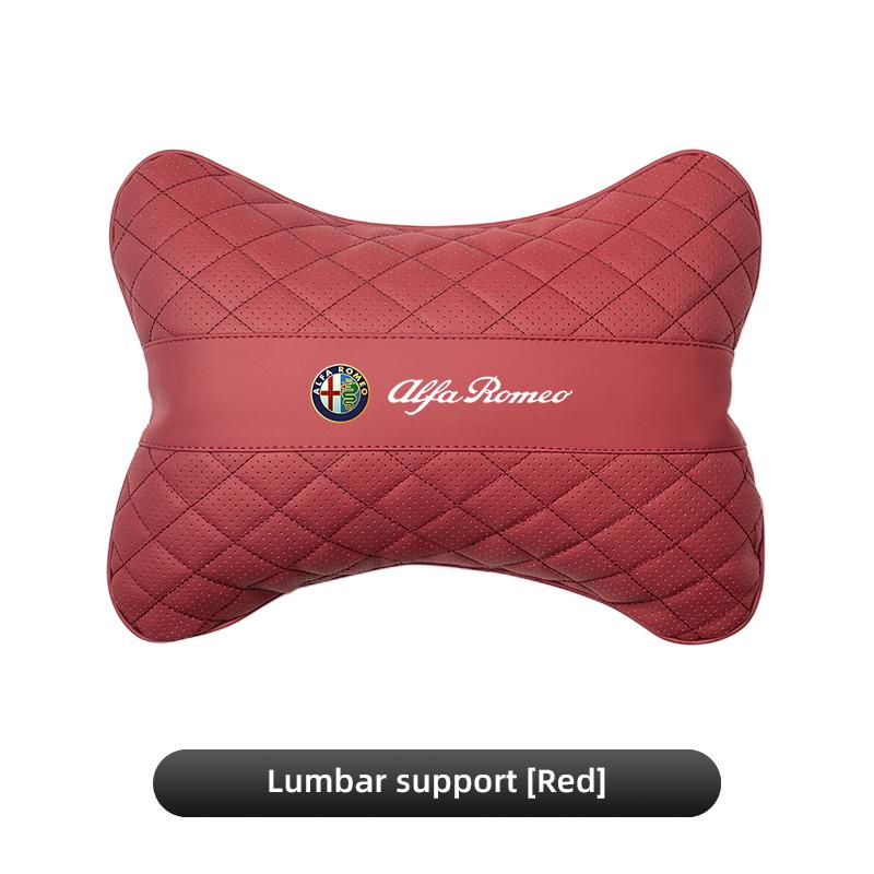 Autokopfstütze Lendenwirbelstützkissen Nackenkissen Zubehör für Alfa Romeo Giulia Stelvio Giulietta 156 159 147 Mito Tonale Brera D