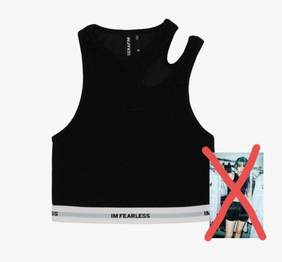 

[USED] LE SSERAFIM CUT-OUT NECK BRA TOP Black