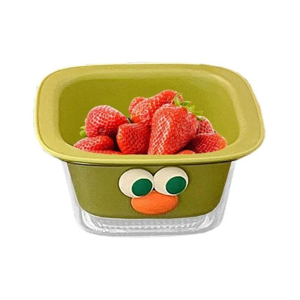 Cute Fruit Storage Basket Stickers Fruit Basin Kitchen Washing Basket Drain Basket Fruit