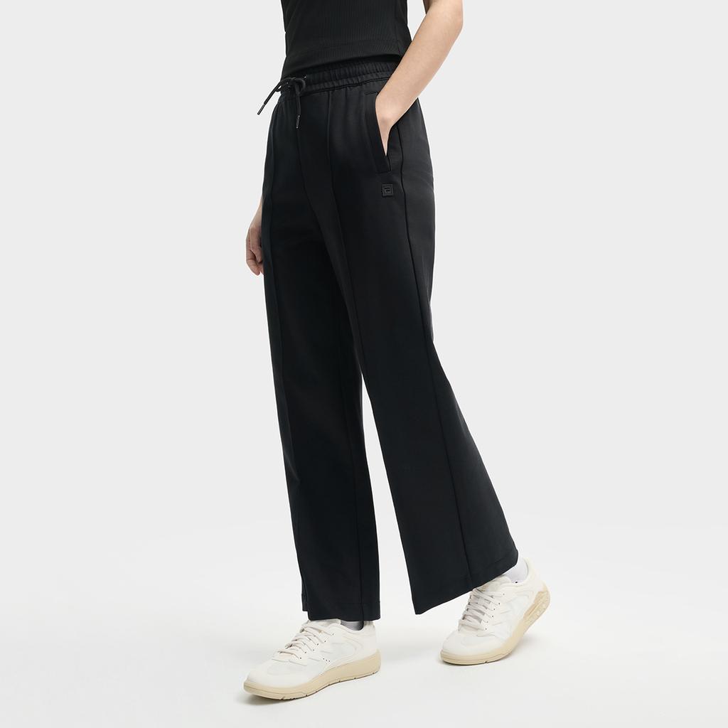 New FILA MILANO Collection Knitted Sweatpants Women's Jet Black BK F11W525601F-BK