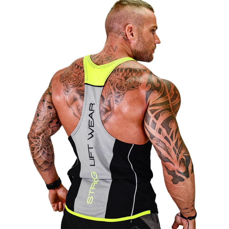 Herren-Bodybuilding-Tanktops, Fitnessstudio, Fitness, ärmelloses Hemd, Baumwolle, lässig, Unterhemd
