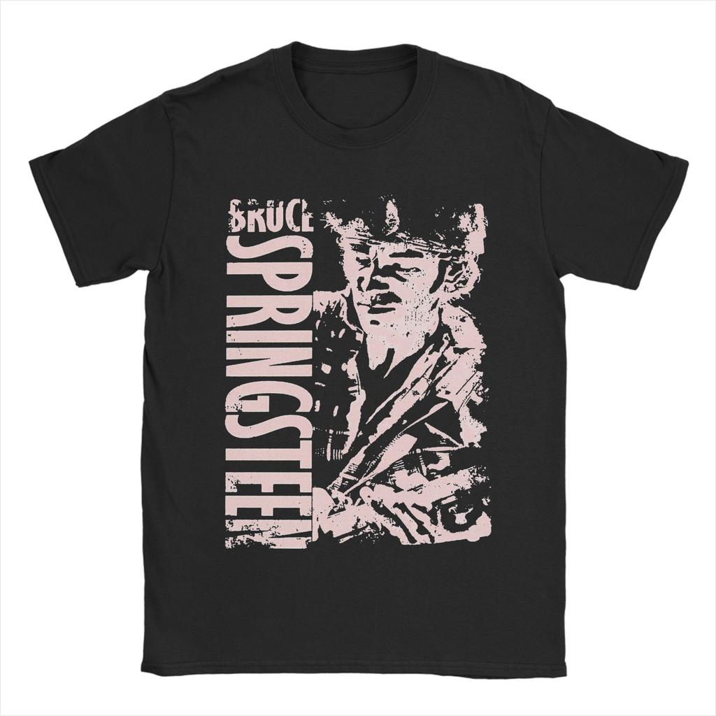 Bruces Springsteens  The E Street Band Tour T Shirts Pure Cotton Vintage T-Shirts Crewneck Tee Shirt Short Sleeve Tops Plus Size