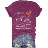 Damen Neues Sommer Rundhals Kurzarm T-Shirt Inspirierender Slogan-Druck Bequemes T-Shirt