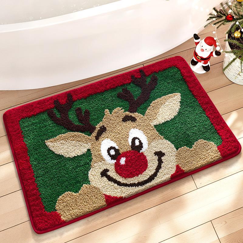 40X60Cm Christmas Door Mat Christmas Tree Ornaments Home Xmas Decor Noel New Year Xmas Gift
