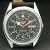 REFURBISHED SEIKO 5 AUTOMATIC 6309A VINTAGE JAPAN MENS BLACK WATCH A442263-1