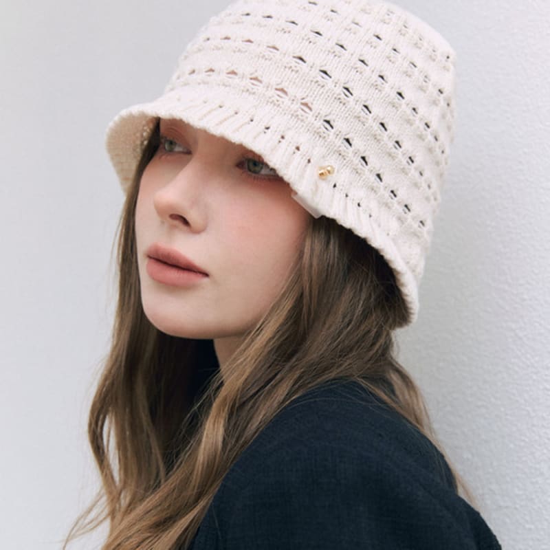 

ACCLET Cotton summer Crochet hat (Cotton Summer Crochet Hat) CH031BE beige