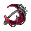 Elegant Crescent Ring Adjustable Open Blood Moon Rose Finger Ring Fashion Statement Accessory for Women Everyday Wear