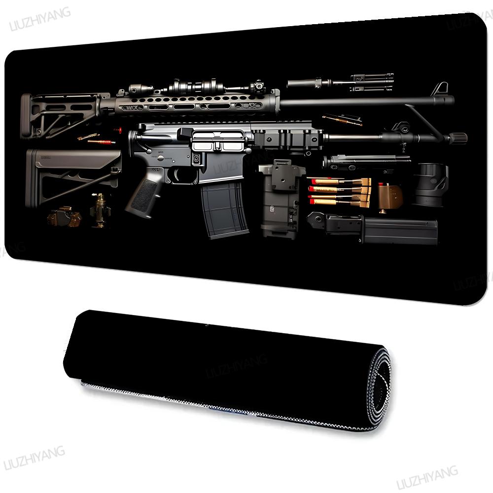Cool Gun parts assembly Mouse Pad Office Large Desk Mat Computer Laptop Keyboard Pads Gaming Mousepad Non-Slip Cushion 900X400