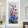 Rainbow Window Privacy Film, Decorative Static Cling Stickers, Heat Control & UV Blocking Glass Cling, Waterproof 100x45cm Static Glass Sticker for