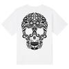 KAN6312 Ktw0041 Flower Skull Short Sleeve T-Shirt - White