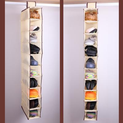 Durable All-Purpose Cover with 10 Layer Hanging Bag for Shoe Storage Drawer Box Organizer
