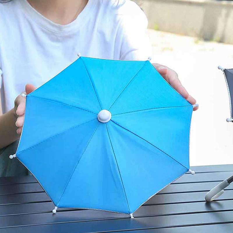 Universal Portable Mini Phone Umbrella Stand Outdoor Riding Waterproof Sunshade Mobile Phones Umbrella Bracket Holder