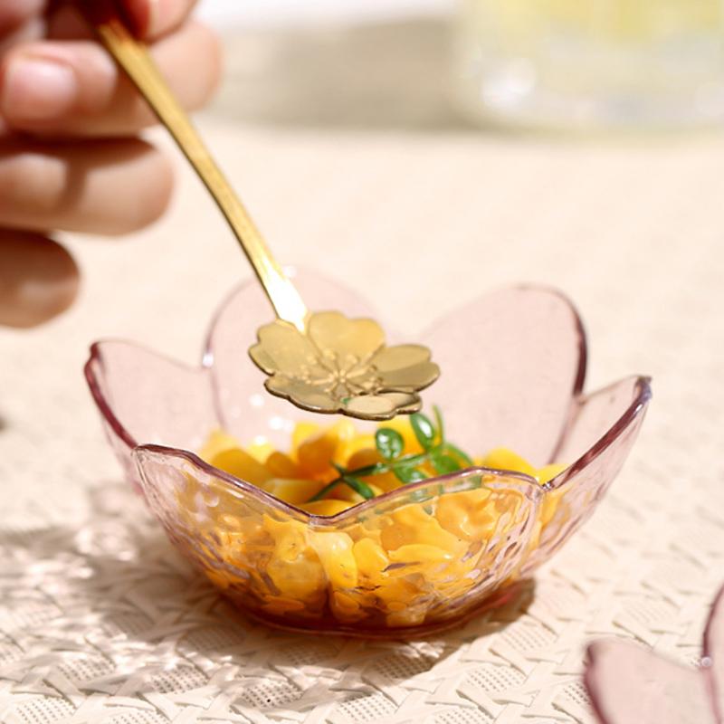 Hammer Pattern Cherry Blossom Sauce Dishes Small Plastics Seasoning Dish Sauce Bowl Ice Cream Small Dinner Plates