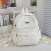 Mochila Estampada de Bolinhas Mochila Escolar Infantil Mochila Pequena Leve