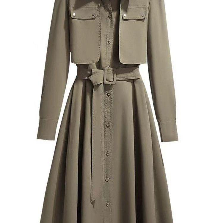 2026 Slimming Autumn Waist-Cinching Shirt Dress: Timeless Style for a Youthful Look