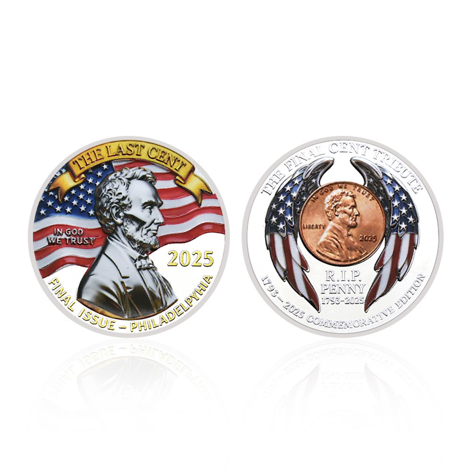 US One Cent 2025 Commemorative Coin RIP Commemorative Collection Coin One Size