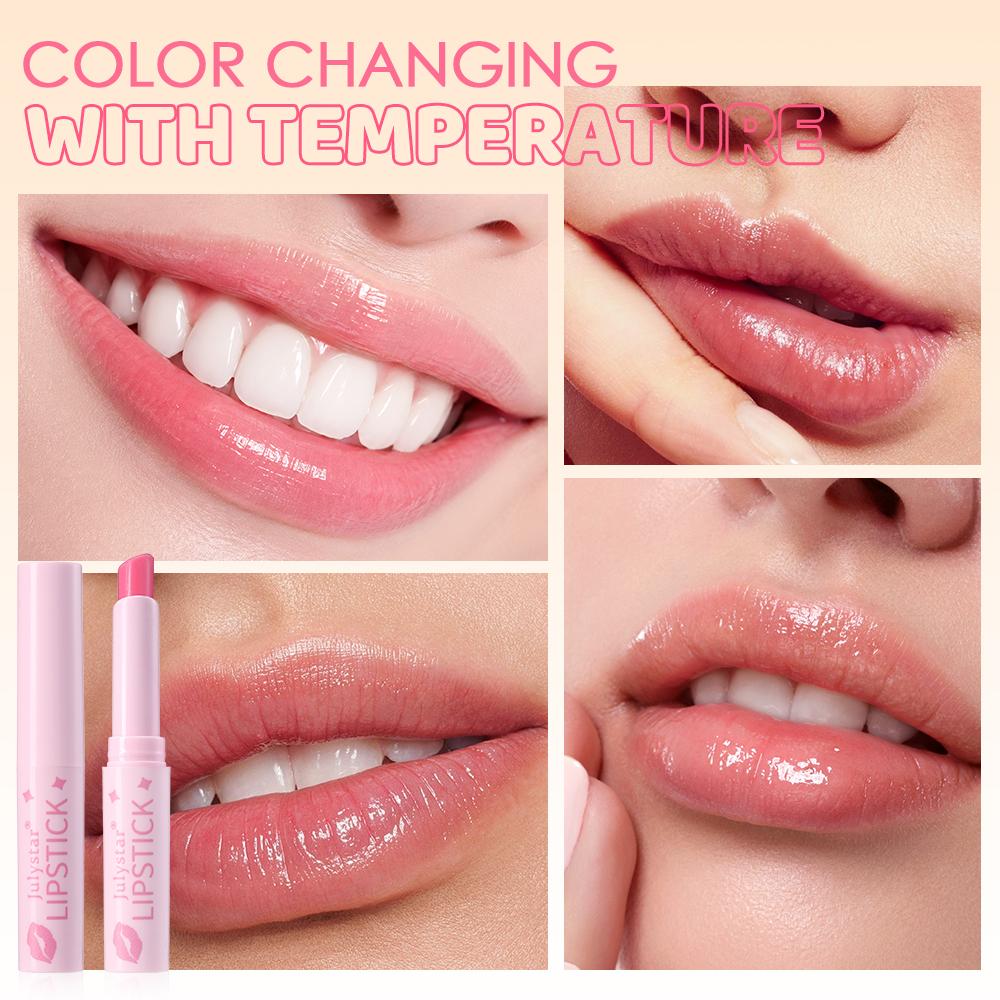 Julystar 8 Colors Fruity Color Changing Lipstick, Temperature Magic Mood Lip Balm, Moisturizing Hydrating Lip Glow, Natural Sheer Tinted Lip Makeup