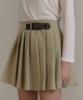 ANOETIC Anc Buckle Pleats Wrap Skirt_Beige
