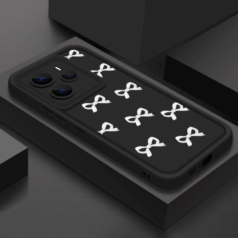 

Матовый мягкий чехол с принтом банта для Xiaomi 14T 13T Pro Redmi Poco X7 F6 X6 Pro Note 14 13 Pro 12 11 TPU защита линз противоударный силиконовый чехол для телефона Xiaomi Poco M6 Pro 4G чёрный